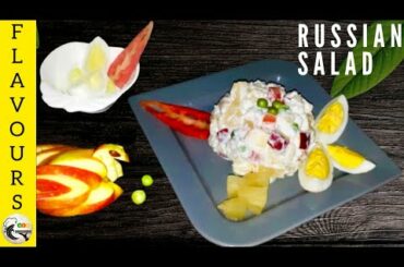 [Subtitles] Russian Salad Recipe - Healthy Salad Recipe - Salad Recipe by Flavours