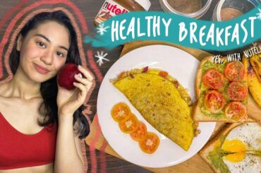 4 EASY & HEALTHY BREAKFAST RECIPES (yes, there's nutella in it)