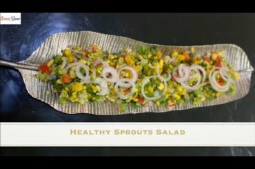 healthy sprouts salad | sprouted moong salad | protein salad recipe | by sevens diner