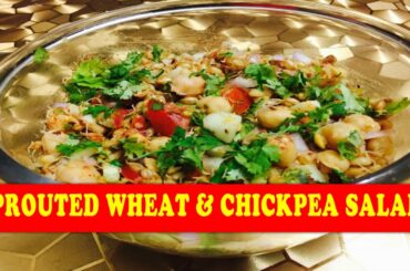 New Sprouts Salad Recipe | Diet Recipe | Sprouted Wheat & Chickpeas Salad | Healthy Recipe |