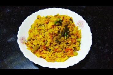 Healthy breakfast recipe || Vegetable Dalia with Moong Dal