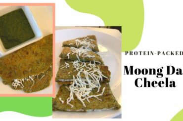Moong Dal Cheela with Paneer Stuffing|Health Breakfast Recipe|Green Gram Pancakes|Veg Breakfast