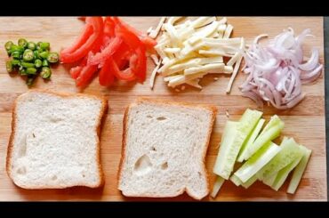 Cheesy Veg Sandwich recipe | esy  bread Sandwich | Tawa Sandwich recipe | street style Sandwich