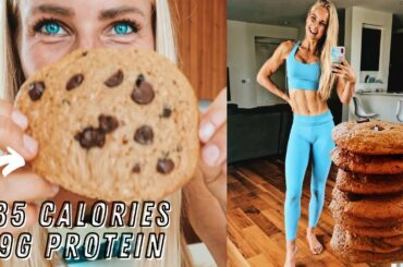 85 CALORIE COOKIES! HIGH PROTEIN LOW CALORIE RECIPE! Healthy delicious dessert for abs & weight loss