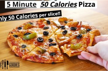 ONLY 50 Calories PIZZA ! LOW CALORIE PIZZA RECIPE / 50 cal per slice!
