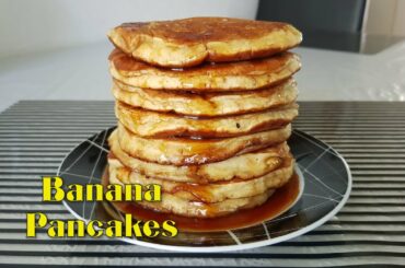 5 Minute Healthy Breakfast - Banana Pancakes Recipe / Shobanas Kitchen
