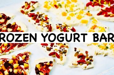 FROZEN YOGURT BARK - 4 Easy Ways (Healthy Snack Recipe)