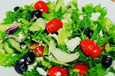 QUICK AND EASY SALAD WITH VINEGAR DRESSING || HEALTHY SALAD RECIPES