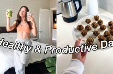 PRODUCTIVE DAY IN MY LIFE (Cycling, Making Protein Balls, Work, Healthy Meals, Etc.)