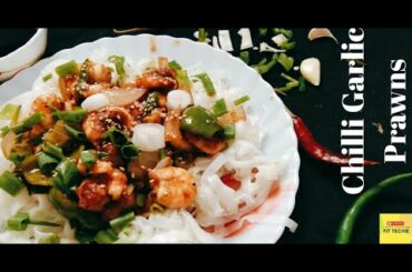 CHILLI GARLIC PRAWNS | RESTAURANT STYLE | HEALTHY RECIPE  | NO DEEP FRY | FIT TECHIE MOM