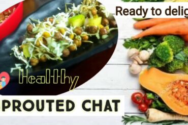 Sprouted black chana chat / Healthy snack recipes in lockdown / sprouted chat