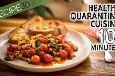 10 Minute Healthy Meal with Beans, Tomato and Crusty Bread