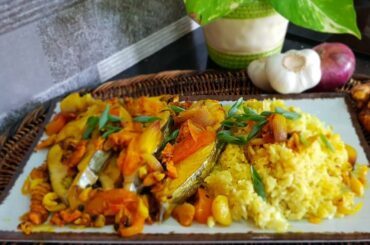 #Cook#and#Travelwithme#   Healthy recipes: How to cook Turmeric rice and Turmeric Fish