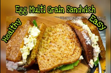 Egg Salad Sandwich | Hard Boiled Egg Whole Grain Sandwich | Quick Easy & Super Healthy Sandwich