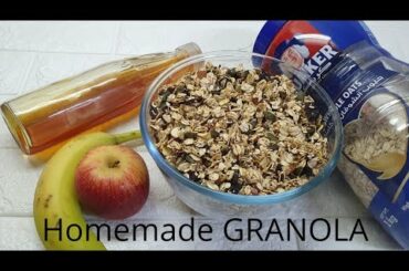 homemade granola recipe/easy method/tasty & healthy/weightloss recipe/best breakfast/easy breakfast