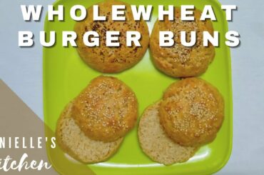 How To Make Whole-Wheat Burger Buns | Brown Bread | No Egg | No Maida | Healthy Bread | Veg Recipes