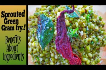 Sprouted Green Gram Fry | Very Healthy Snack | Mom's recipe