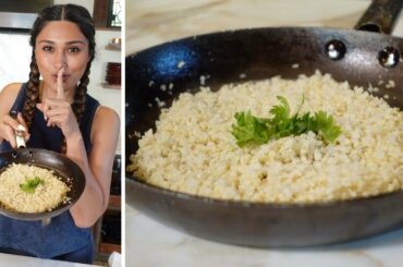 FLUFFY KETO LOW CARB CAULIFLOWER RICE! Simple & Easy Recipe GREAT Keto Side Dish ONLY 6g NET CARBS