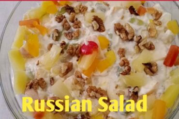 Russian Salad Healthy Salad Recipe in urdu hindi by Bina's Cooking