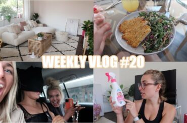 VLOG: easy/healthy lunch ideas, cleaning supplies, rearranging my living room