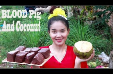 Yummy Cooking Blood Pig With Coconut Recipe - Healthy Food