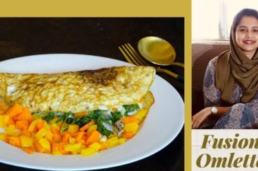EGG SALAMI FUSION OMLETTE I EASY AND HEALTHY BREAKFAST RECIPE I EGG WHITE RECIPE I SIMPLE EGG RECIPE