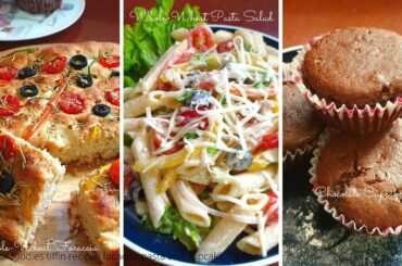 4 Cafe Style Healthy Recipes |Wheat Focaccia | Cupcakes | Pasta Salad | Coffee with Food For Foodies