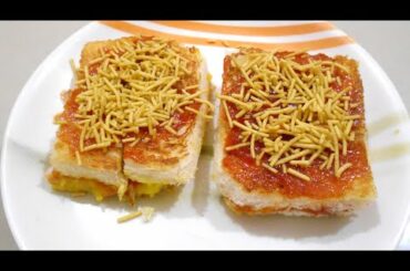 10 Minutes Recipe | Quick Evening Snacks Recipe | Instant Bread Sandwich | Khamang Mejwani