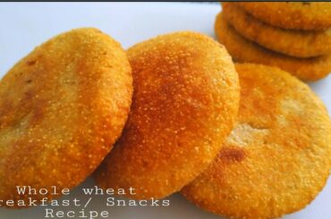 Instant Whole wheat breakfast/Snacks recipe/ lockdown breakfast/ Snacks/whole wheat recipe