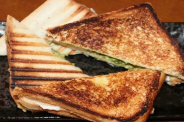 healthy green paneer sandwich recipe-kids recipes-creamy sandwich