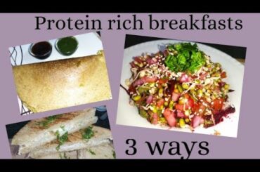 Protein Rich breakfasts recipes || 3 ways healthy breakfast recipes || Meetha Tadka
