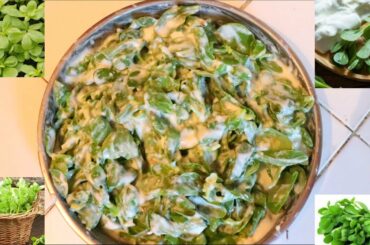 QUICK and EASY VEGETARIAN PURSLANE SALAD with TURKISH YOGURT (Healthy Food Ideas)