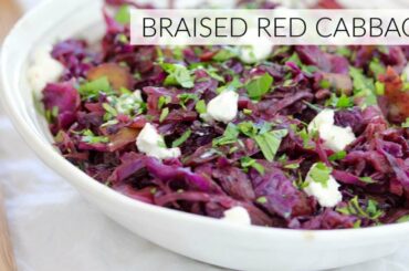 BRAISED RED CABBAGE | easy healthy side dish