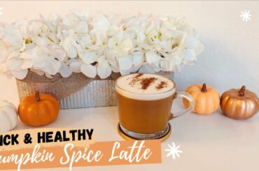HEALTHY Pumpkin Spice Latte Recipe // UNDER 100 CALORIES + VEGAN FRIENDLY