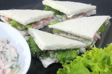 Veg Mayo Sandwich Recipe | Healthy Snack In 1 Minute | Cook With Ali