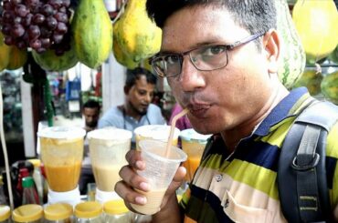 Huge Banana Lassi Making Healthy street food lassi Recipe Tk 30 & Masala muri vorta Tk 10 BD Food
