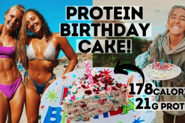 PROTEIN BIRTHDAY CAKE RECIPE (LOW CALORIES) - Healthy fitness dessert for abs and weigt loss