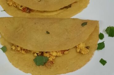 Moong daal chilla stuffing with paneer bhurji . |Breakfast recipes | |Healthy recipes ||moong chilla