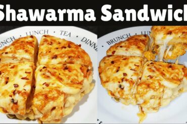 Shawarma Sandwich | Pizza Sandwich Recipe |Shawarma Style Pizza Sandwich Recipe