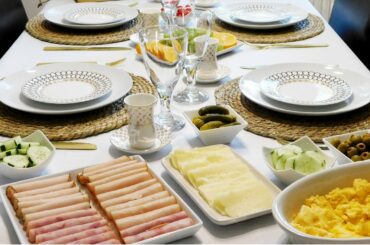 Beautiful Breakfast Table With Delicious And Healthy Food Options.
