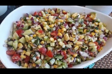 American Corn Salad/ How to Make Fresh Corn Salad/Quick And Healthy Salad Recipe