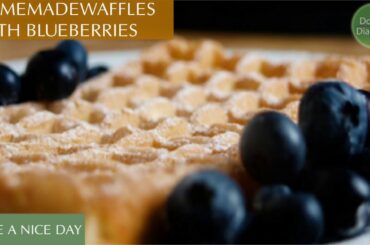 healthy diabetic recipes low calorie for control diabetes:  Homemade Waffles with Blueberries