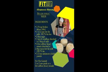 Bulgur wheat kheer | Fitbodyfitmind24 | Healthy Recipes