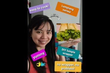 DIY lumpia wrapper. Lumpiang Sariwa. Easy to cook. Yummy food. Healthy food