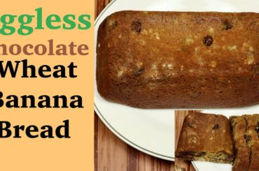 Eggless Wheat Chocochip Banana Bread | The HEALTHY Banana Bread Recipe | How to Make Banana Bread