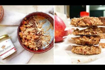Quick Recipe| Basil Seed Apple Pudding| Easy Healthy Breakfast | Apple Pie Cookie| FitNut Butter