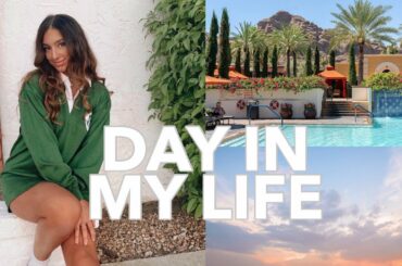 CHILL SUNDAY VLOG | pool day, cleaning out my closet, healthy food (arizona vlog)