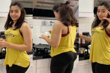 Rashmika mandanna cooking healthy food for workout | Aksha TV