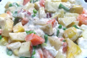 RUSSIAN SALAD - QUICK and HEALTHY RECIPE | SALAD RECIPE - Pinkys Veg Tadka