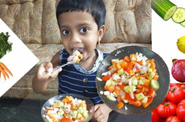 Vegetable Salad in Tamil | Healthy Salad | Fireless Cooking | Eudoxia